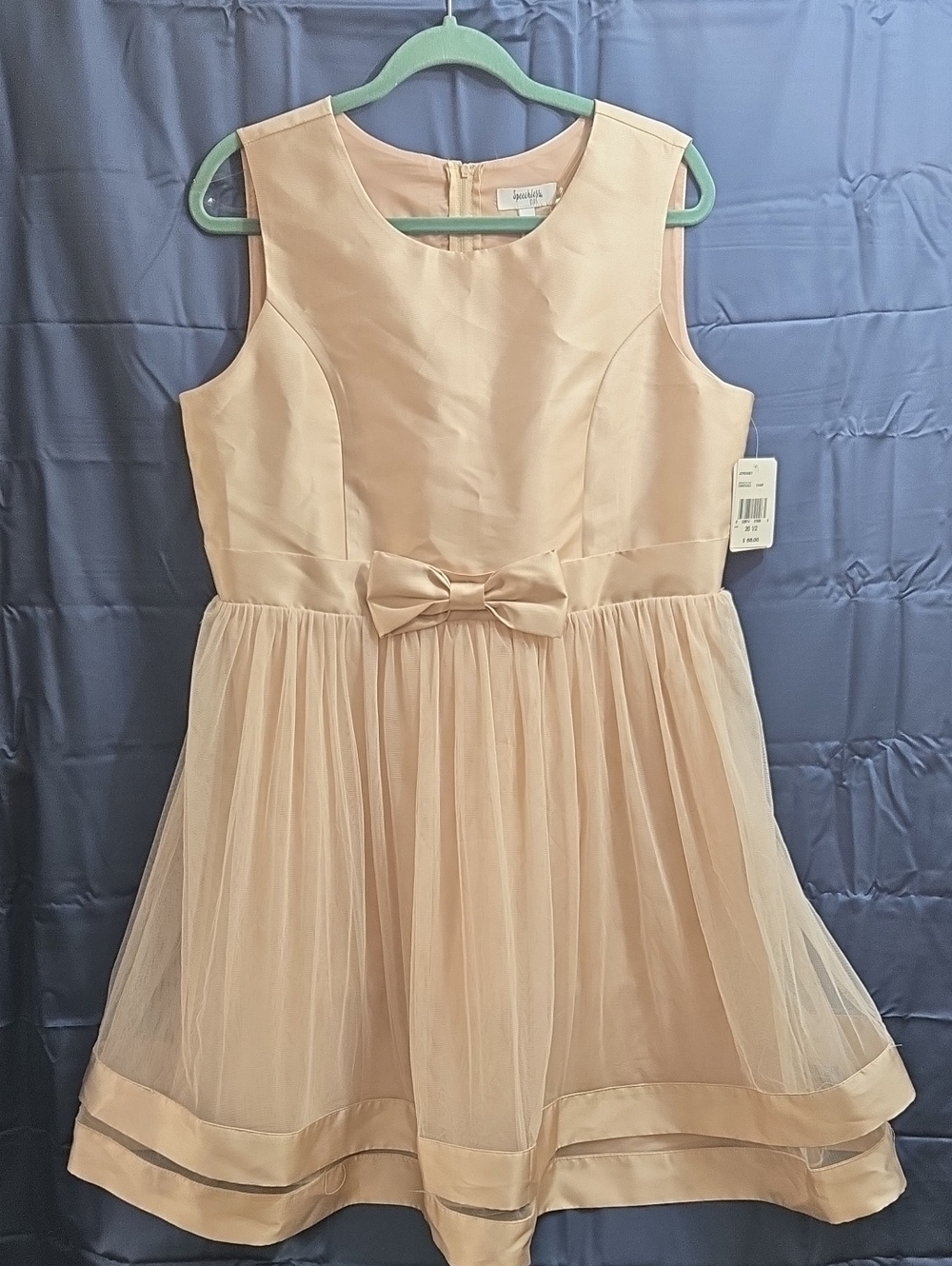 Speechless Girls Sleeveless Fit + Flare Dress- Champagne - Picture 7 of 7